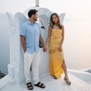 Yellow Maxi Satin Slip Dress